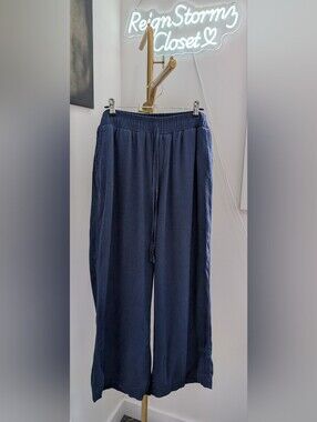 Briggs New York Navy Wide-Leg Pants with Pockets